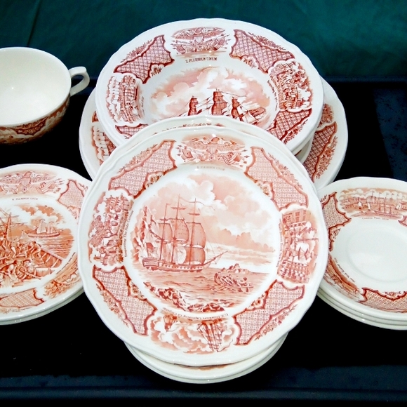 Vintage Alfred Meakin, Staffordshire, England Fair Winds Set of 15 - Picture 1 of 16